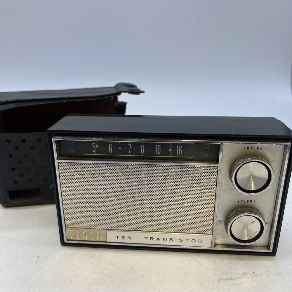 Vintage Elgin Model R1000  10 Transistor AM Radio 1960's Portable  Untested